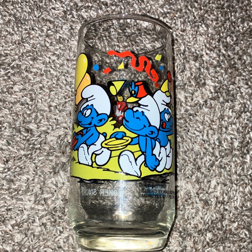 The Smurfs Party Glass - Blue Character Drinkware